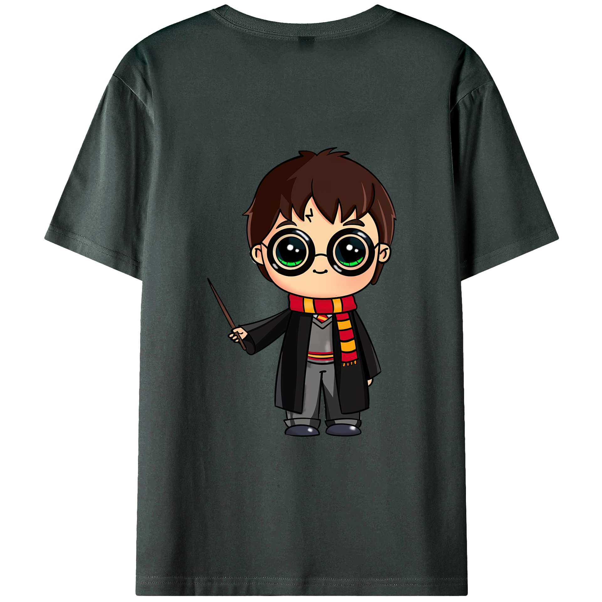 （画像用） Harry Potter ハリー・ポッターシリーズ 綿100％ メンズ半袖Tシャツ（バックプリント） 通気性